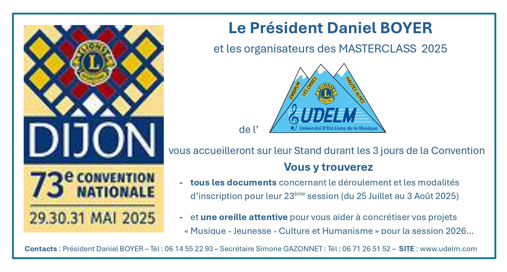 °Université d'Eté Lions de la Musique